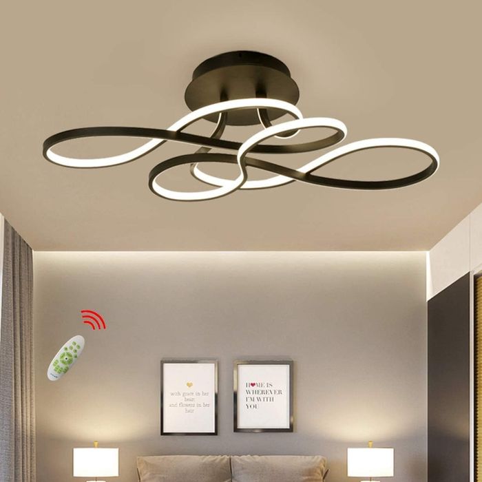 LED димируема таванна невисяща лампа 70 см черна/златна 70×40 см, 110W