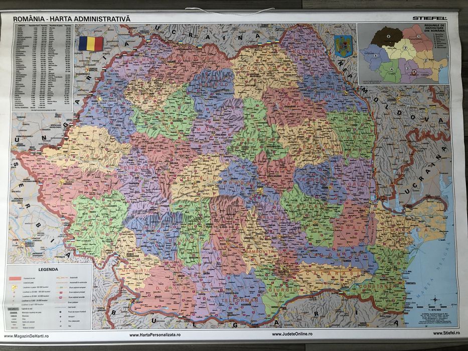 Harta Romania administrativa