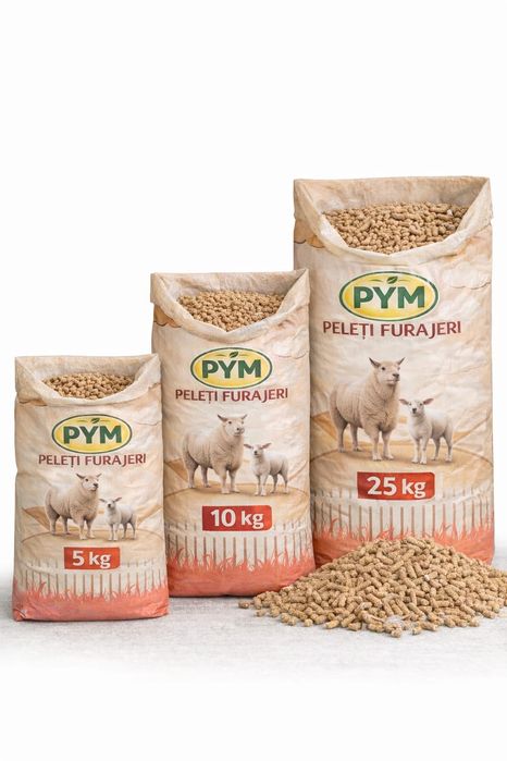 Peleti furajeri PYM – gaini,Porci, Oi, Capre | Sac 5kg / 10kg / 25kg