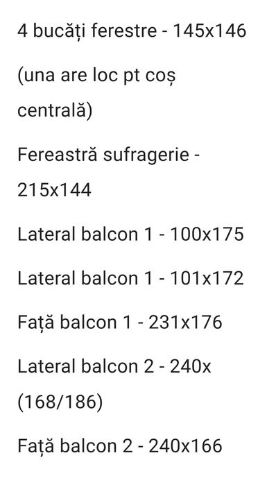 Vânzare Termopane 5 ferestre oscilo si 2 balcoane