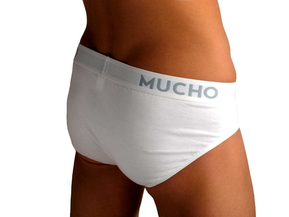 Бял Модерен Мъжки Слип "Mucho"