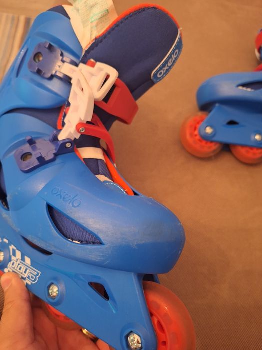 Set role Blue marimea (32-34) cu casca, protectii si geanta transport