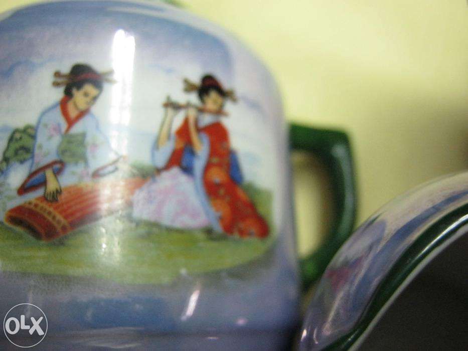 Set portelan Bavaria,pt 3 persoane,motive asiatice.