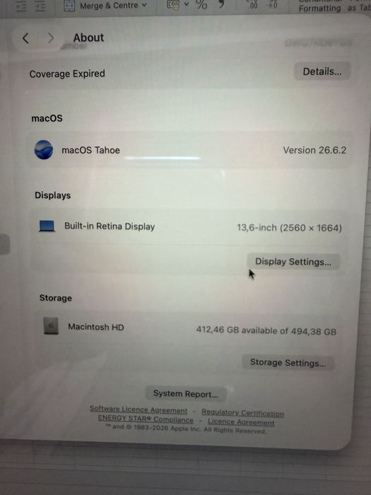 Macbook Air 13”, M4, 512G