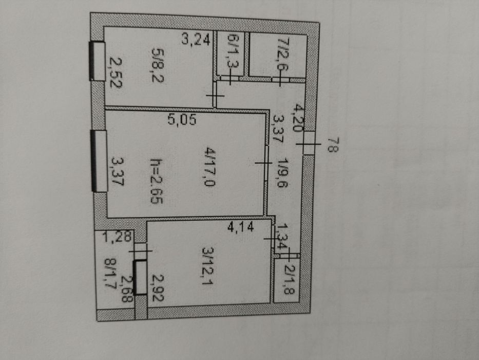Продам 2хком.квартиру