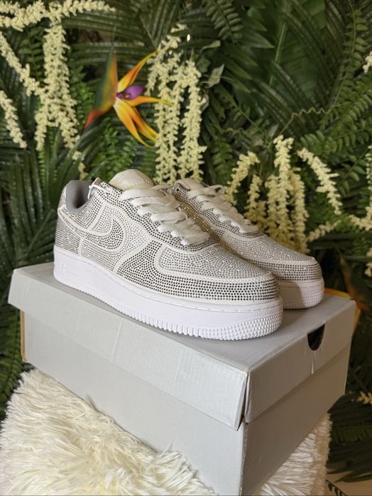 Nike Air Force 1 White Iced Out