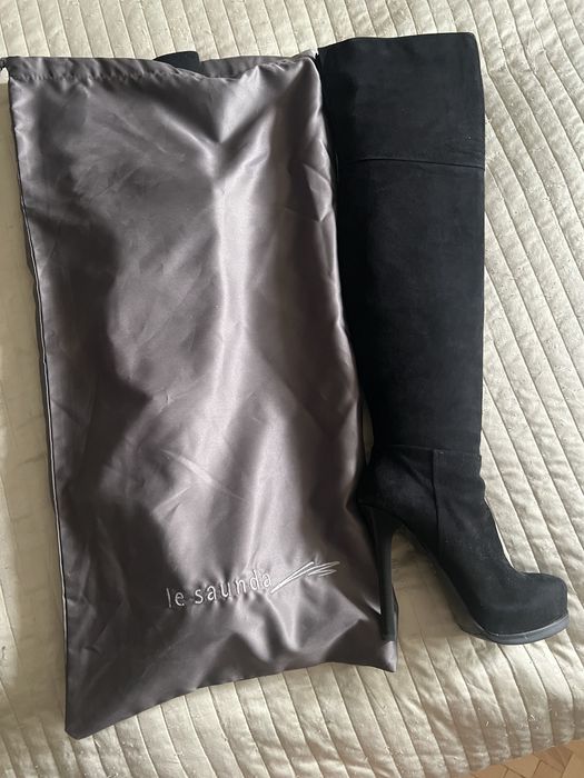 Замшевые Ботфорты