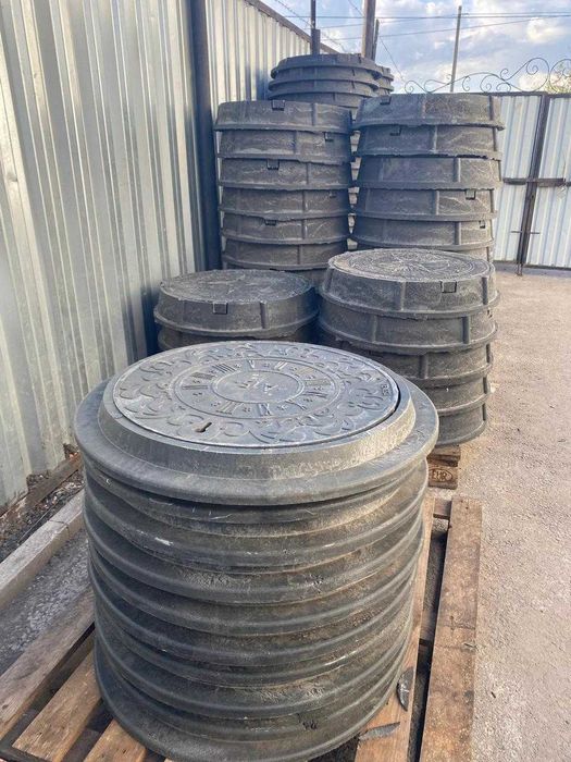 Люки полимерные, чугунные от 1.5 т до 25 т. Канализация, колодец