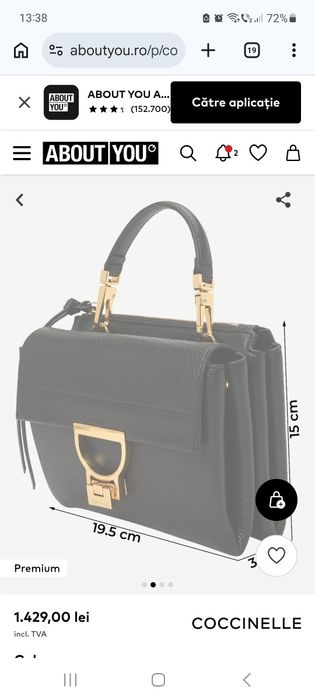 Geanta Coccinelle piele - nouă