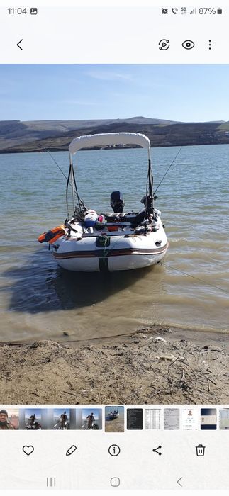 Vand barca 450Dsl noua lungime 4.5m motor Mercury 20cp nou și peridoc