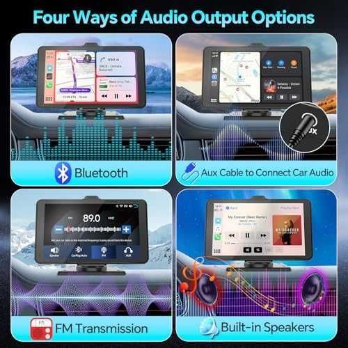 Нов Преносим 7" CarPlay екран за навигация, музика и огледален режим