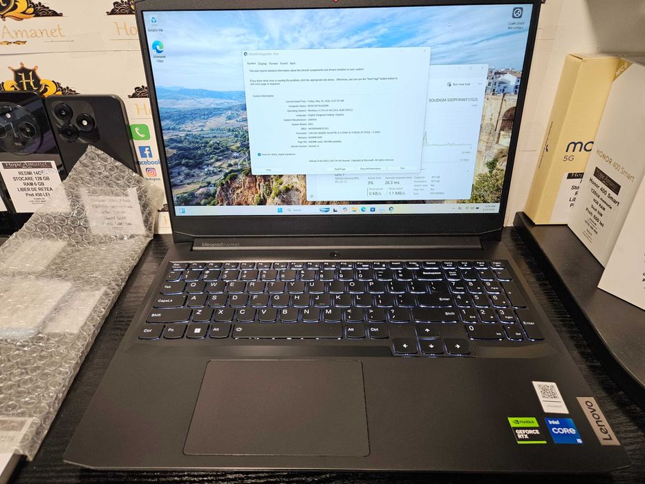 Hope Amanet P10/Laptop Gaming Lenovo Ideapad 3 i5 11th RTX 2050