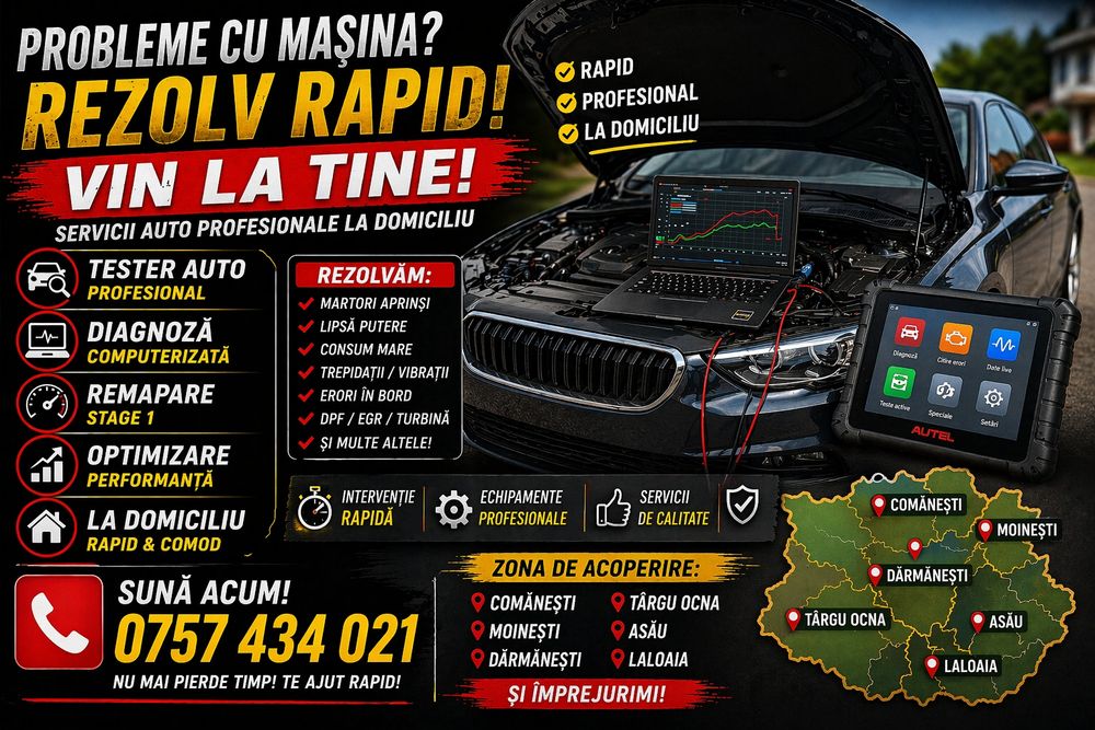 Servicii Auto Mobile: Diagnoză + Remapare Stage 1 | Programări Rapid 1
