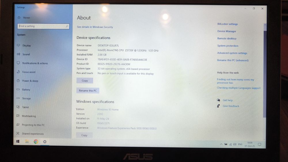 Vand Asus EeeBook X205TA
