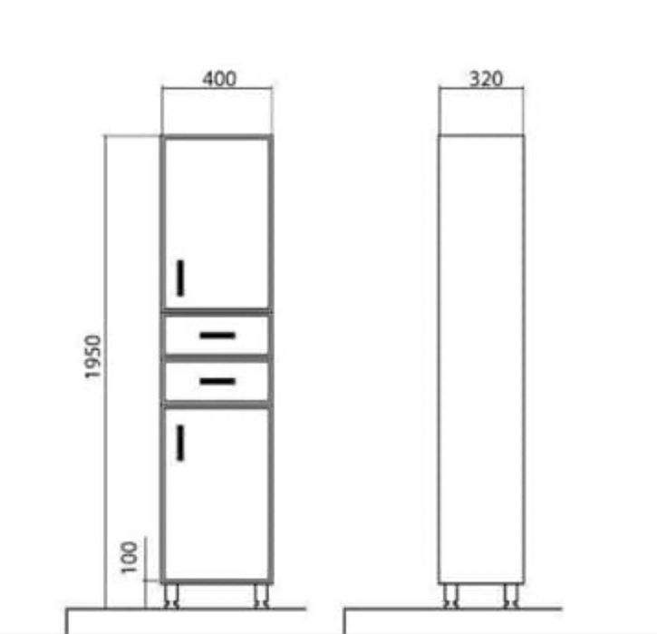 Пенал для ванной комнаты Ассоль