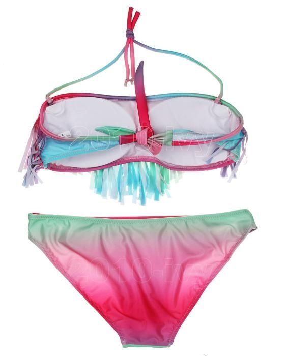 Costum de baie cu franjuri- imprimeu floral/multicolor