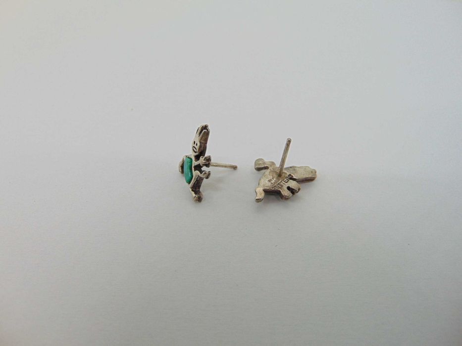 Cercei amerindieni din argint cu turcoaz