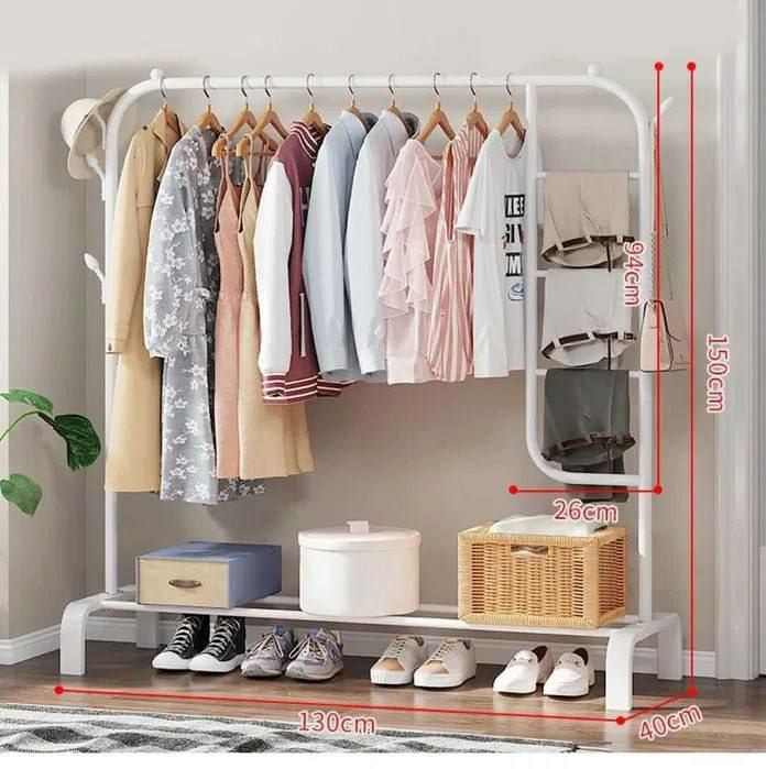 Гардеробная вешалка с отделом для брюк