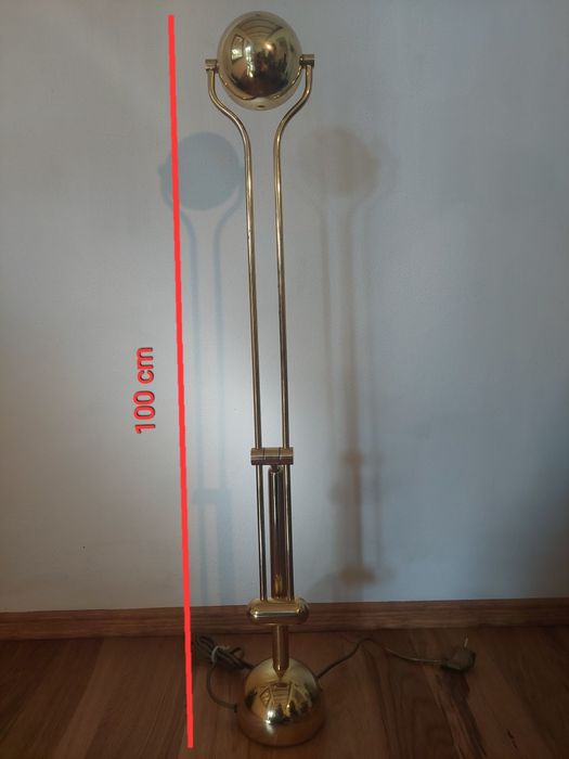 Lampa telescopica de birou vintage Hustadt Leuchten anii 1970 aurie