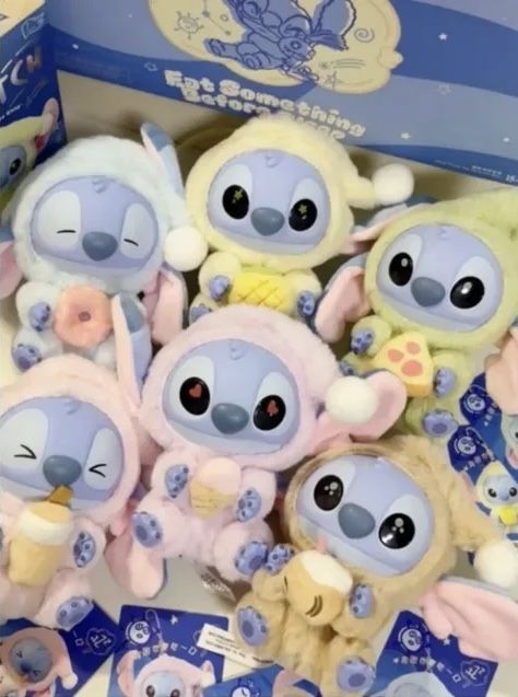 Labubu Stitch Miniso Eat Something Before Sleep, Лабубу Стич Минисо