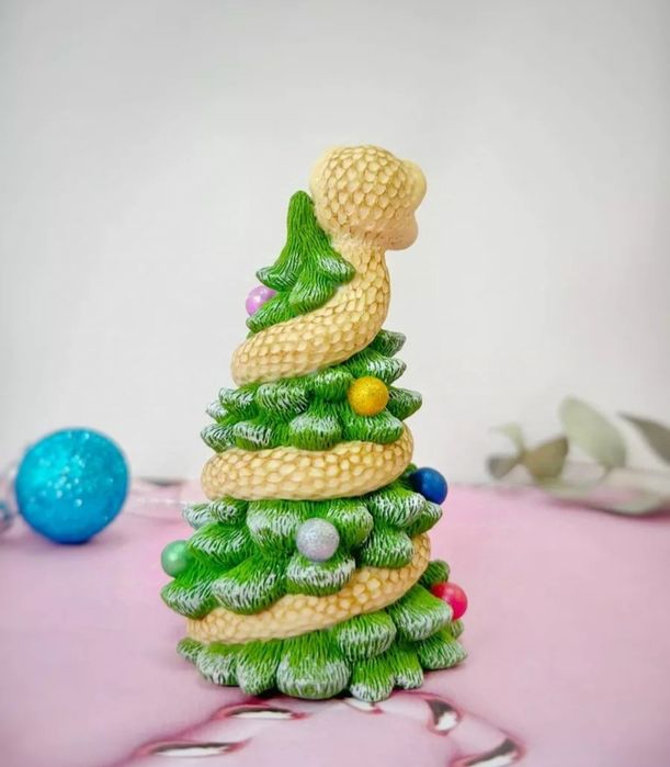 Силиконовая форма Змея на елке