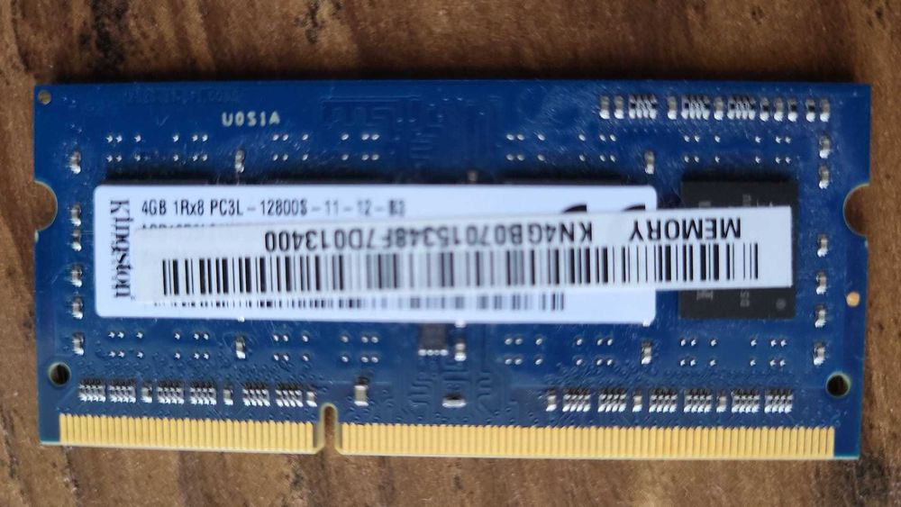Kingston 4GB 1Rx8 PC3L-12800S-11-12-B3 SODIMM DDR3 1600MHz