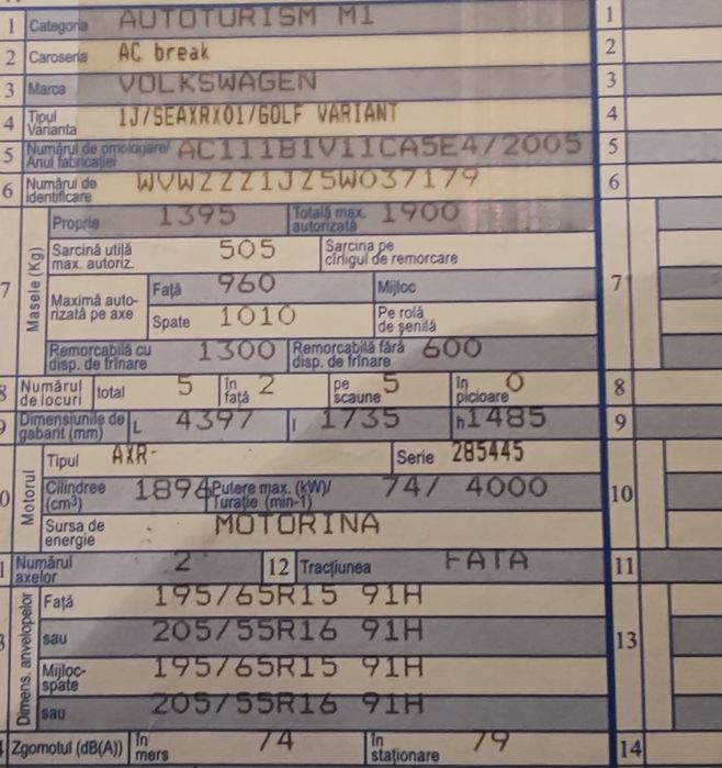 Volkswagen Golf 4 TDI, an 2005