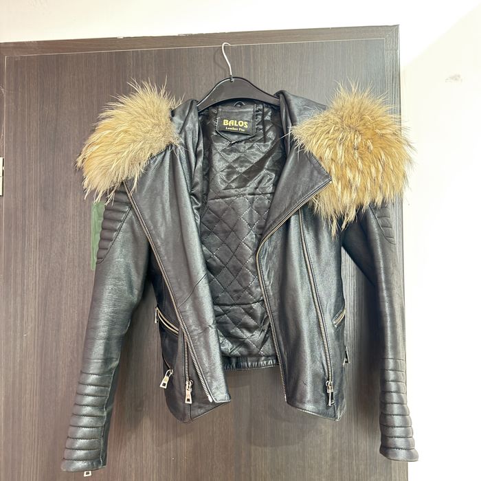 Кожено яке естествен косъм