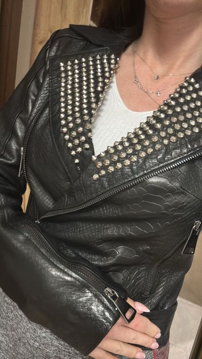 Естествена кожа пролетно яке