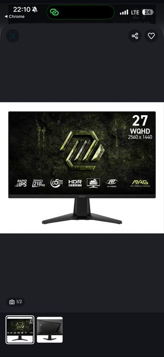 Msi 2k sotiladi 1 oylik manitor 200hz 27 lik…………………….