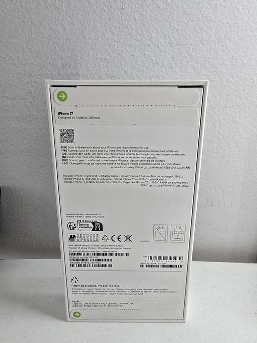 Apple Iphone 17 256GB, Нов, MDM