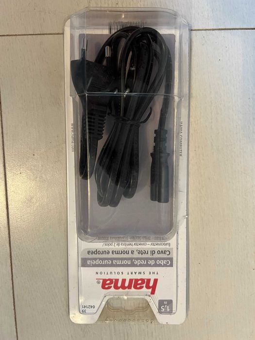Cablu Hama 223276, priza cu 2 pini - mufa EURO, AC C7, 1.5m, Negru