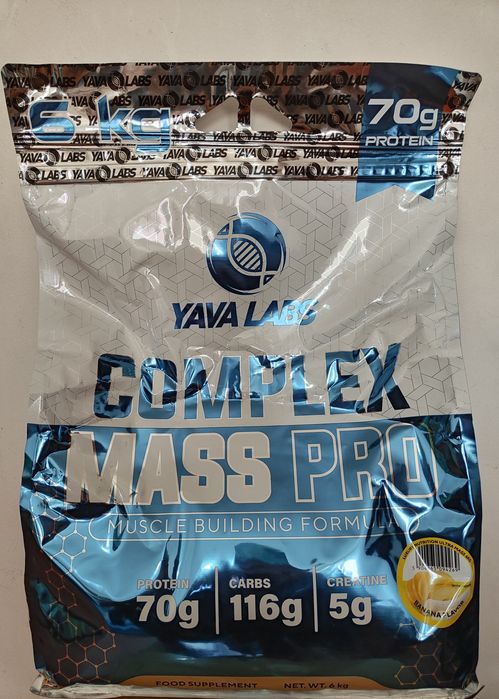 Original YAVA LABS Complex Mass geyner 6kg - Banan ta'mli
