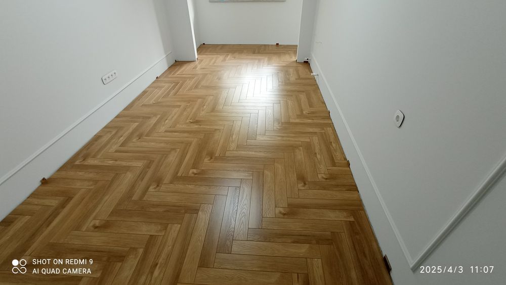 Укладка ламината Ёлочка.