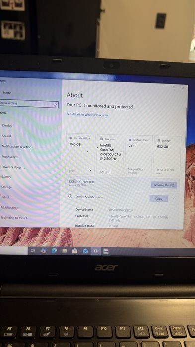 Laptop acer e5 571
