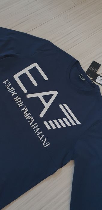 Emporio Armani EA7 Cotton Mens Size XL / 2XL НОВО ОРИГИНАЛ Мъжка Блуза