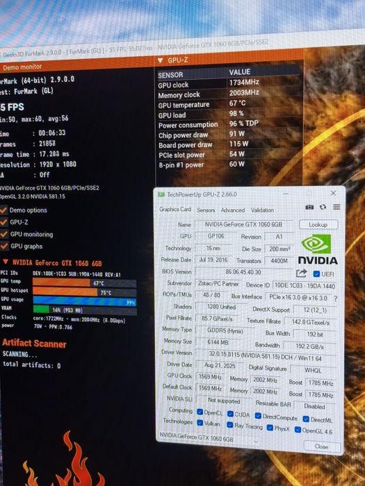 RX560 GTX1060 6GB видеокарты Gigabyte