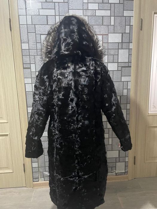 Норковая шуба черная