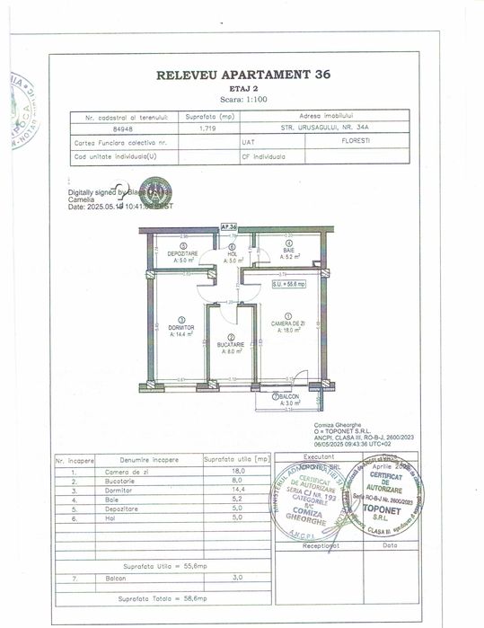 Vanzare apartament Floresti Residence, str. Urusagului nr. 34A