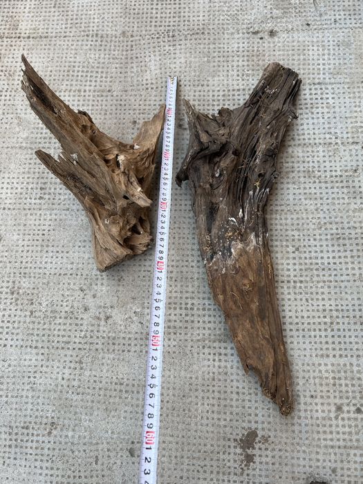 Set 2 bucăți lemn acvariu tip mangrovă / driftwood natural, 60 cm + 30-35 cm