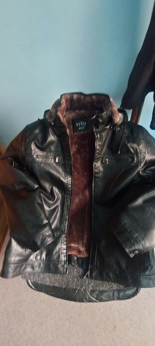 Куртка кожанка зима
