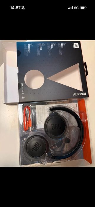 Casti On Ear JBL Tune 500, Wireless, Bluetooth, Autonomie 16 ore, Negru