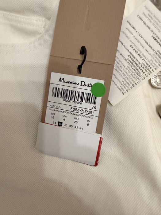 Blugi de dama albi noi marime 36 massimo dutti