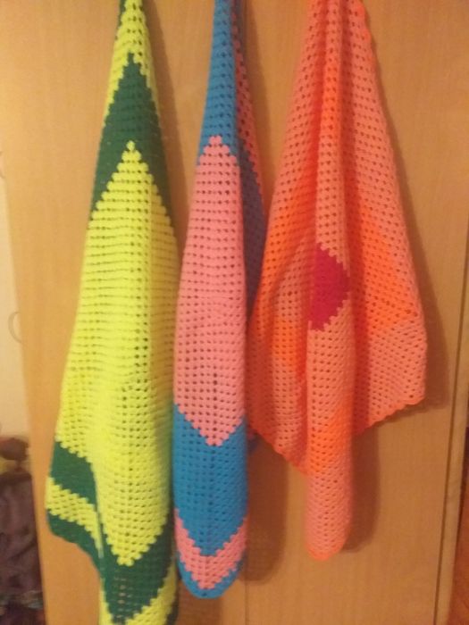 Пледы детские вязаные