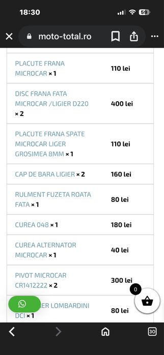 Vand piese masina 16 ani Microcar mgo 492 DCI negociabil