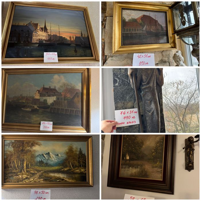 Автентични стари  авторски  картини от маслени бои. Над 50 броя
