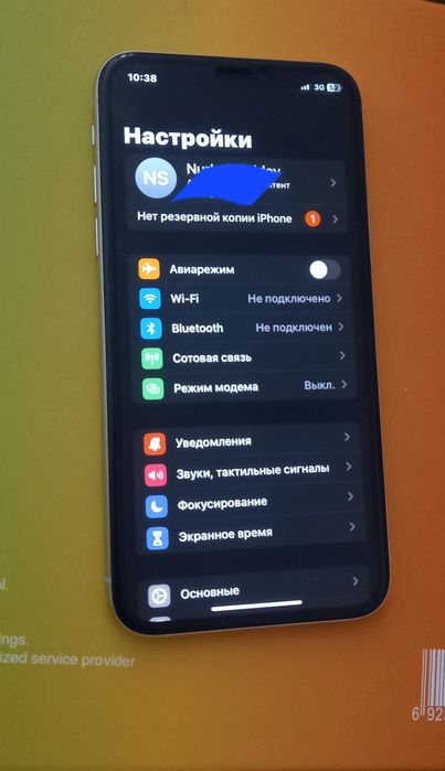 Iphone x ideal xotira 64gb batareka uselini xolati tiniq