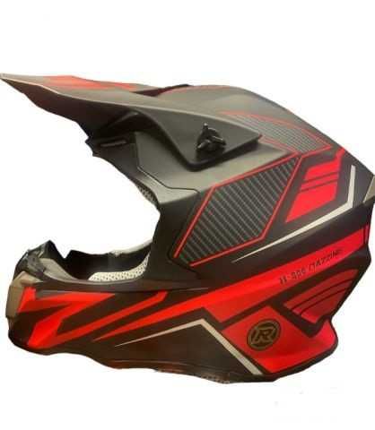 Каска за ендуро крос атв , Matt Black/Red - модел 188