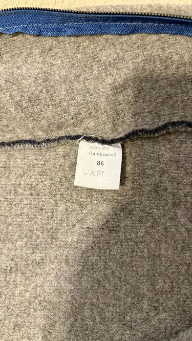 Overall Salopeta 100% lână fiartă, mărimea 86, cu mănuși și botoșei