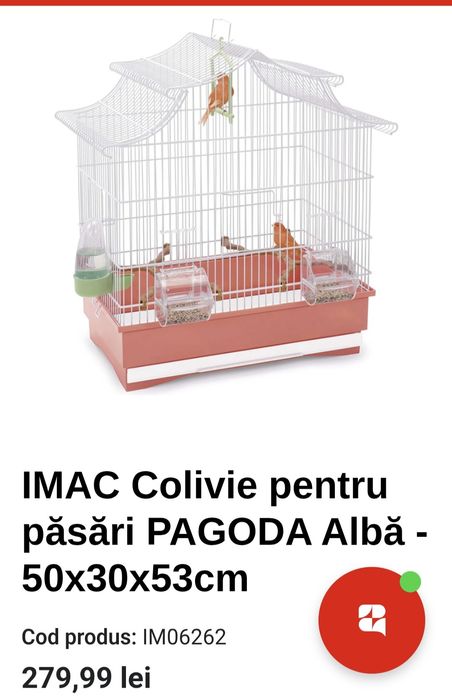 Colivie pasari mici și mijlocii